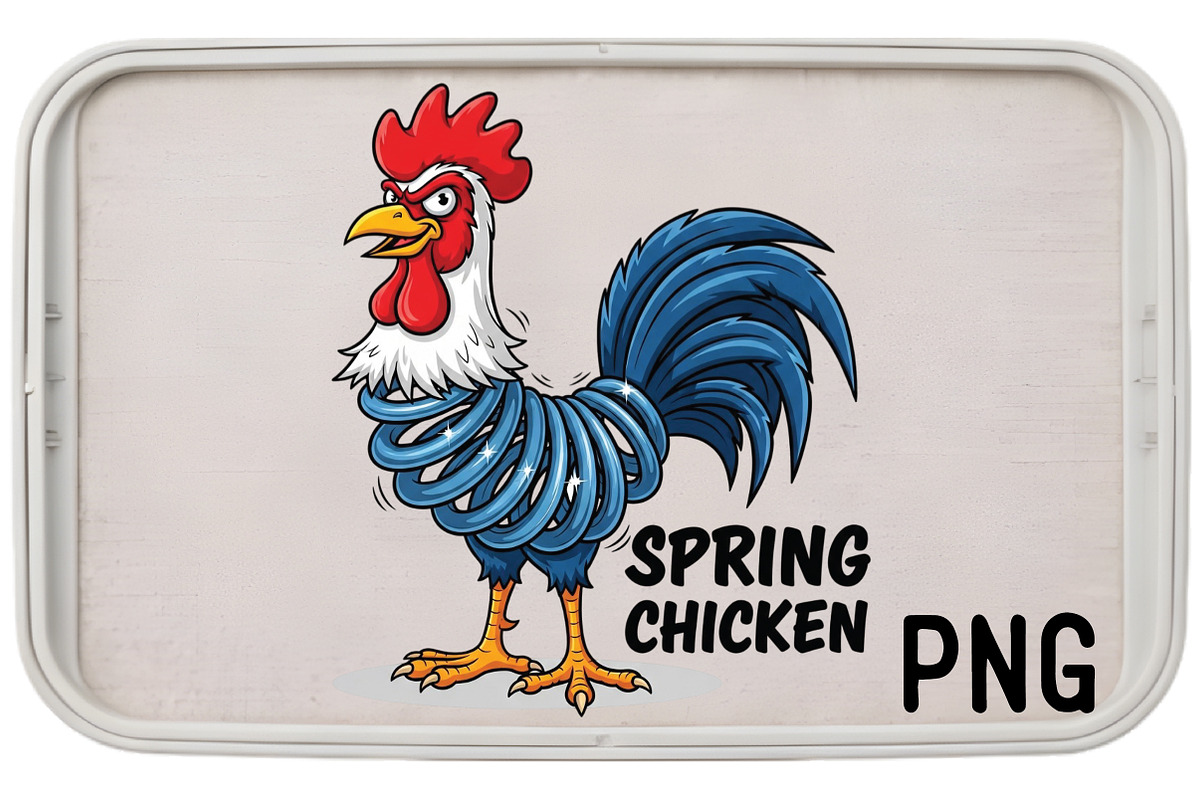 Spring Chicken Sublimation Png, an Illustration by Black Bird Studio (Photo 2 of 3)
