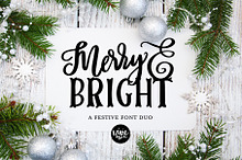 MERRY & BRIGHT Christmas Font Duo
