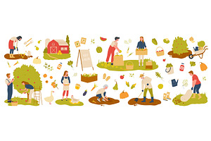 Local farming concept with, a Food Illustration by Flashvector