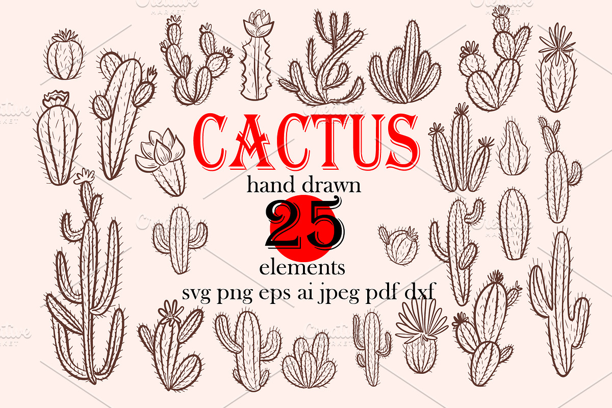 Cactus set, a Background Graphic by IPVector (Photo 1 of 8)