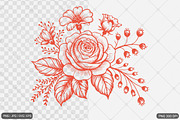 Rose Hand Drawn illustrations Set, an Illustration by Actual Pixel (Thumbnail 3 of 6)