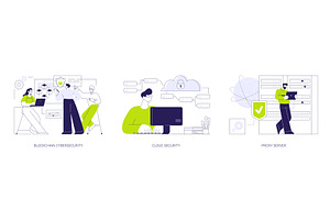 Data safety isolated cartoon vector, a Technology Illustration by Visual Generation