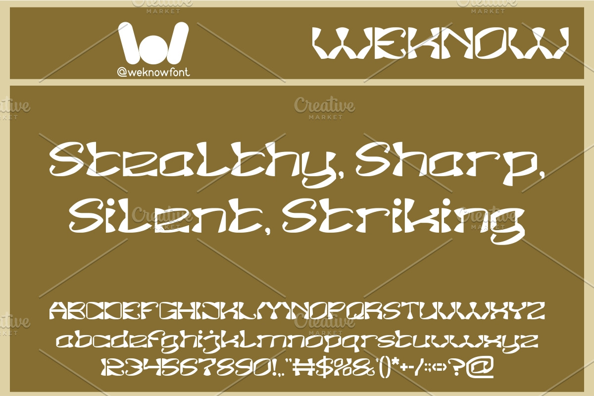 Shuriken Ninja font, a Font by weknow (Photo 2 of 8)
