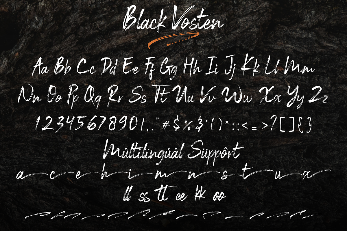 Black Vosten - Brush Font, a Script Font by Pandanwangi (Photo 9 of 10)