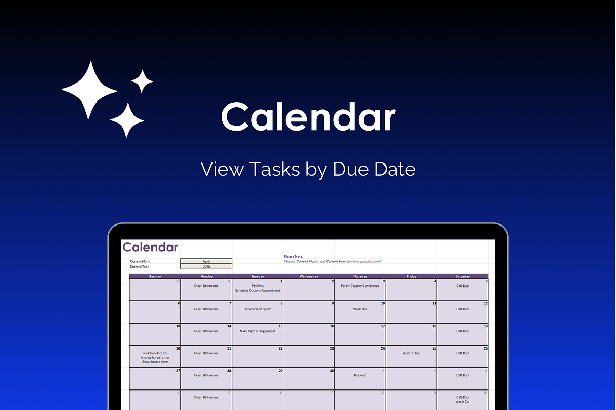 Task Tracker - Excel, an App Template by Ardent Workshop (Photo 3 of 6)