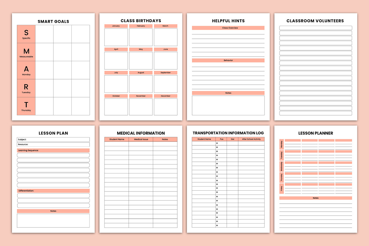 Teacher Management Binder Canva Kdp, a Stationery Template by Mustafiz (Photo 3 of 5)
