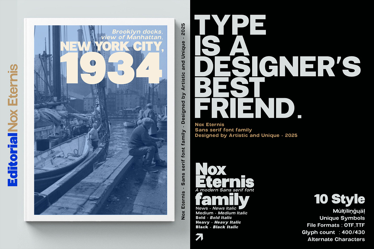 Nox Eternis - Sans serif font family, a Sans Serif Font by Artistic & Unique (Photo 13 of 15)