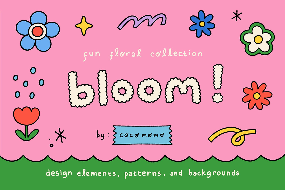 Bloom! - Retro Floral Collection, a Background Graphic by cocomomo (Photo 1 of 11)