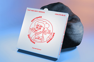 Pizza Box 3D Mockup