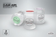 Jars with Metal /Clear Lids Mockup, a Packaging Mockup by INCDesign (Thumbnail 8 of 13)