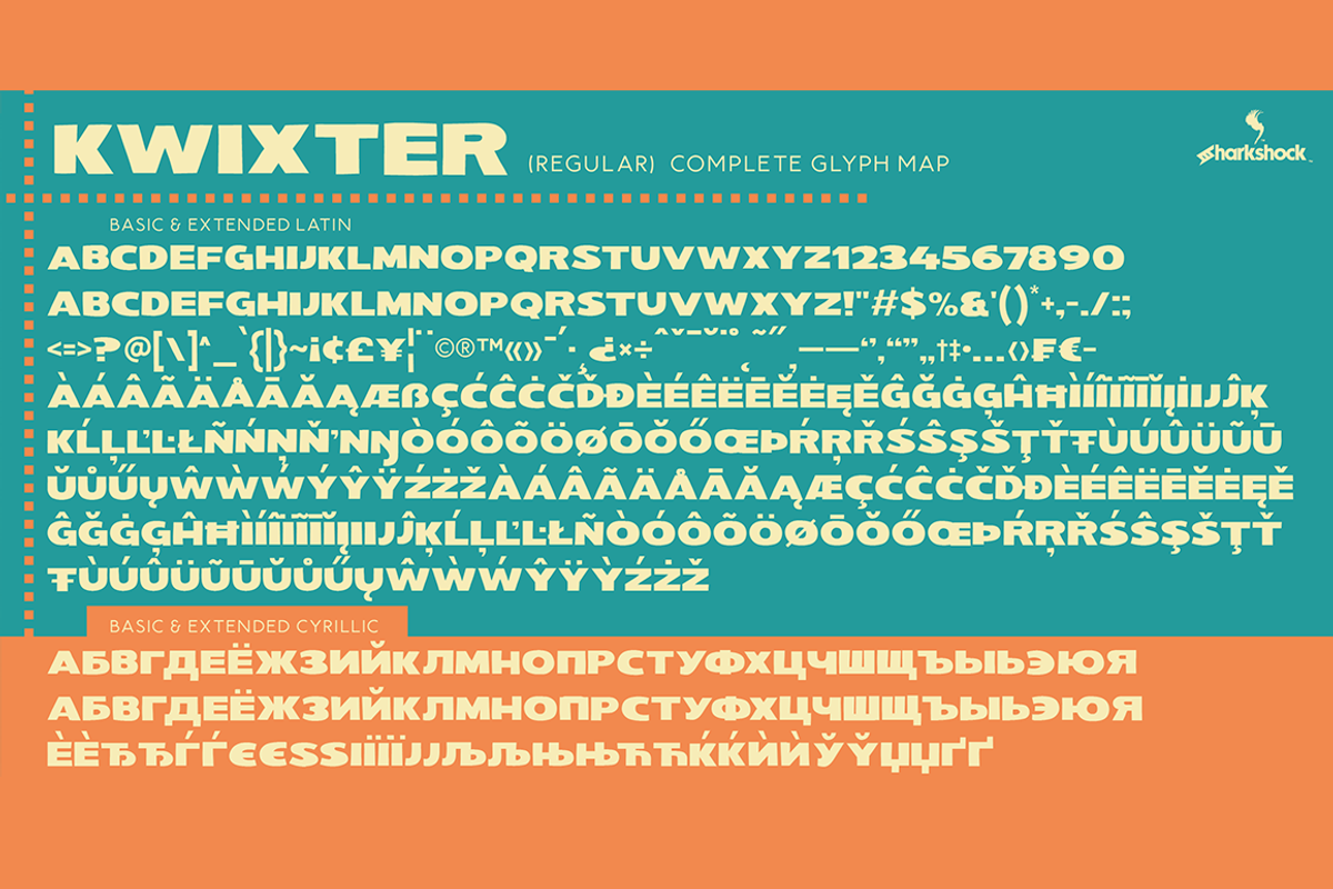 Kwixter, a Sans Serif Font by Sharkshock (Photo 2 of 2)