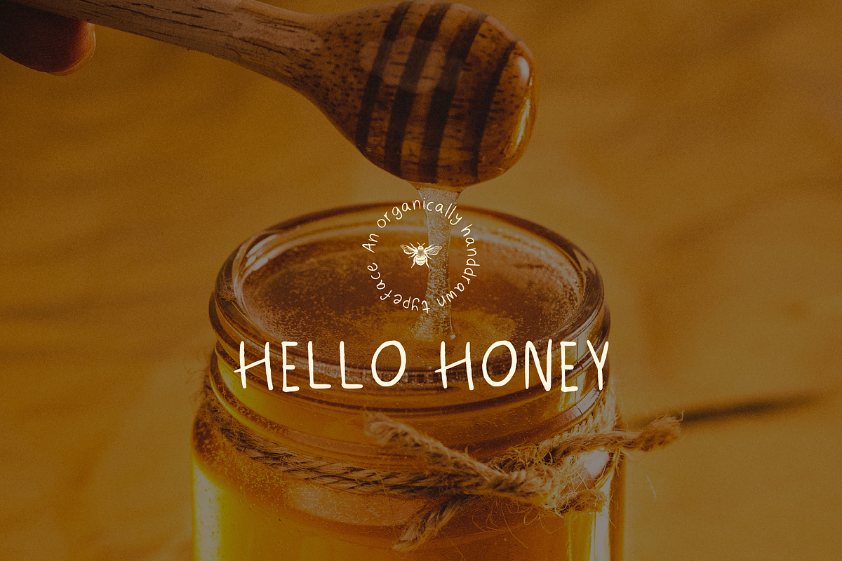 HELLO HONEY ORGANIC TYPEFACE, a Handwritten Font by Caroline Holm Design (Photo 1 of 5)