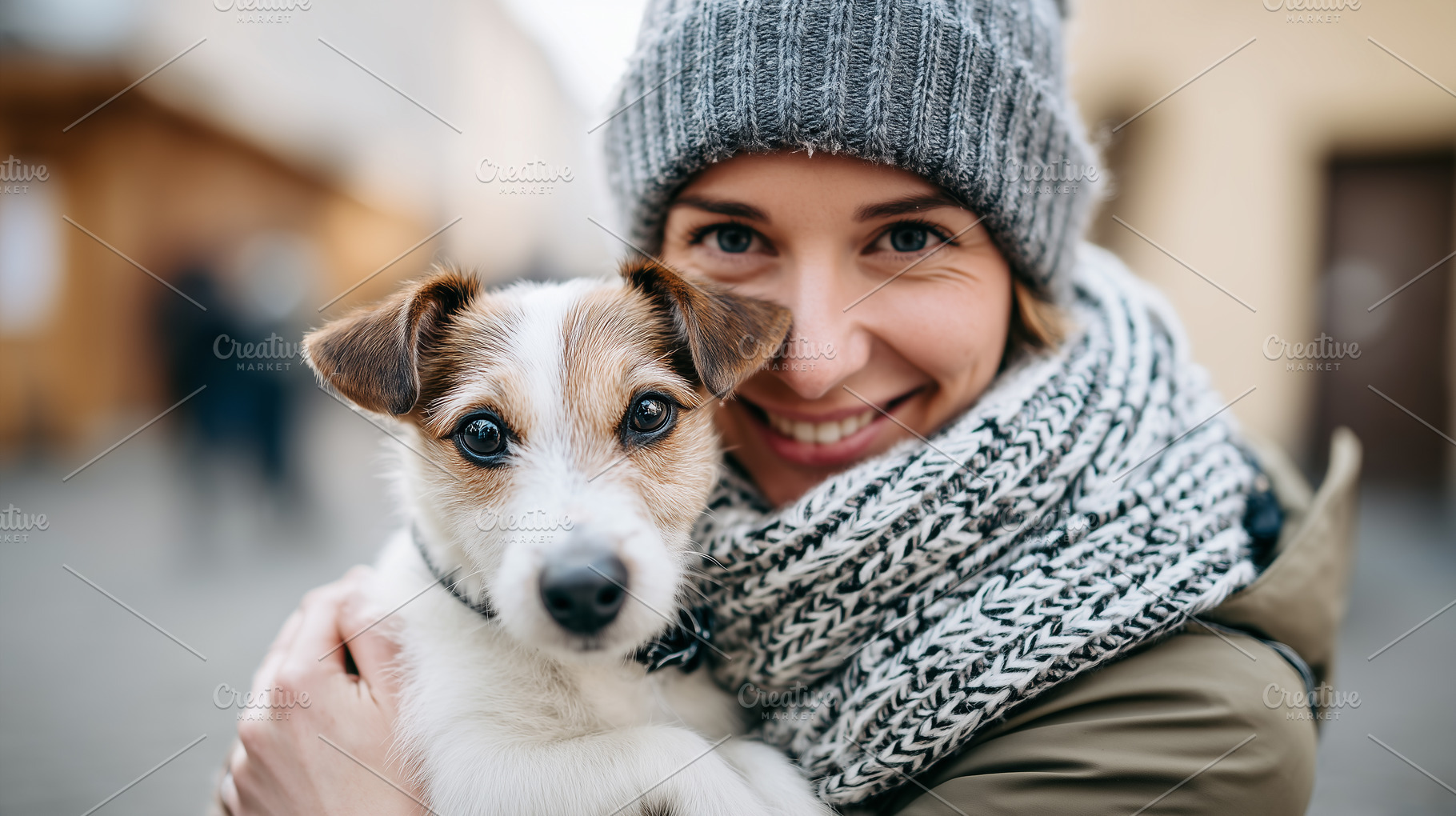 Woman in winter clothing happily, an Animal Photo by MistyDay