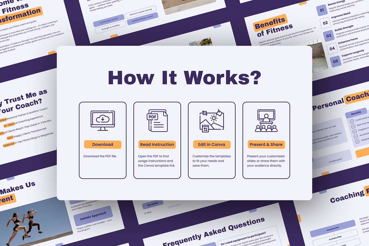 Fitness Coach Slide Deck Template, a Presentation Template by Mirely Creative Co (Photo 8 of 9)