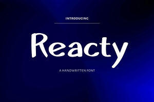Reacty - Handwritten Font