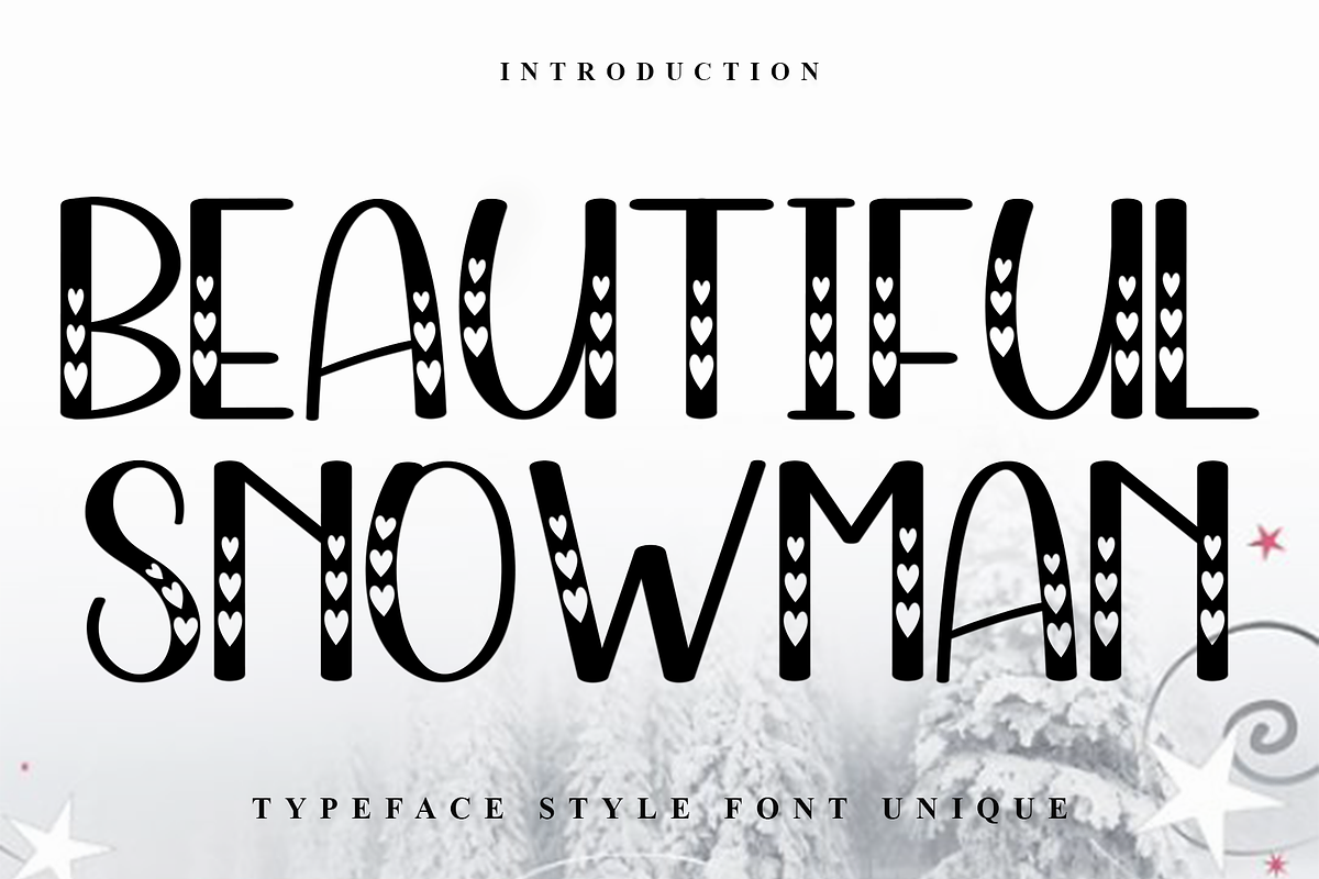 Beautiful Snowman, a Serif Font by FreshTypeINK (Photo 1 of 8)