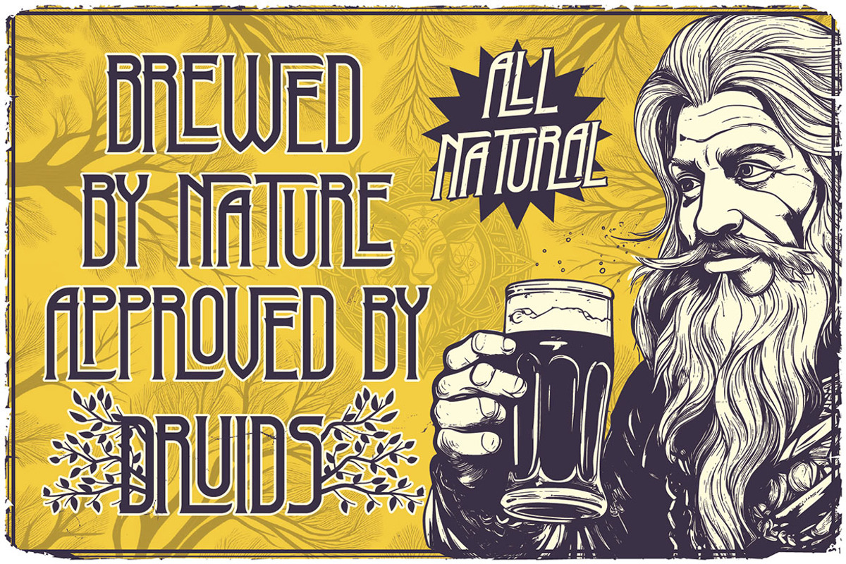 Druid Tree Display Font, a Serif Font by JumboDesign (Photo 2 of 6)