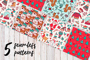 Sweet Christmas: hand drawn set! OFF, a Background Graphic by Cienpies Design (Thumbnail 3 of 8)