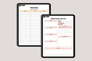 Digital 2025 Meal Planner Canva