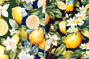 Watercolor Lemon Digital Papers, a Pattern Graphic by BonaDesigns (Thumbnail 3 of 5)