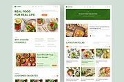 Healthy Food Catering Website UI, an UI Kit Template by peterdraw (Thumbnail 2 of 6)