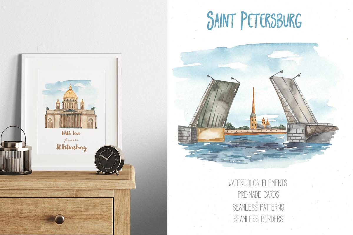 Saint Petersburg watercolor, an Object Illustration by Marina Ermakova (Photo 2 of 12)