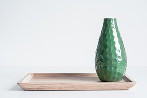 Styled desktop with vase