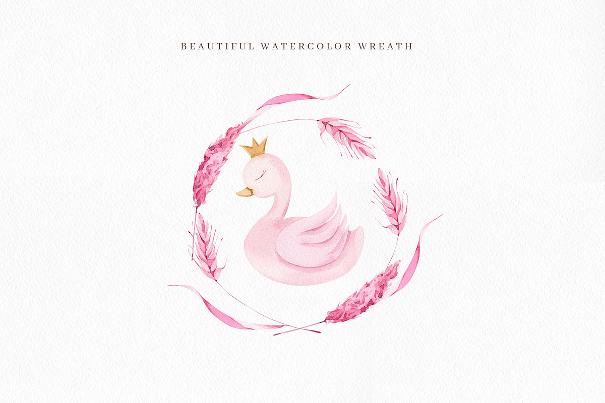 Watercolor Baby Princess Swan, an Animal Illustration by nathalieclaire (Photo 6 of 14)