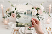 French Chateau Wedding Invitation, a Print Template by by creative paper (Thumbnail 2 of 3)