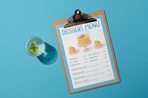 Dessert Menu Art Deco Style