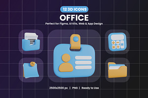 Office 3D Icon Pack, an Object Graphic by Artnivora.Std