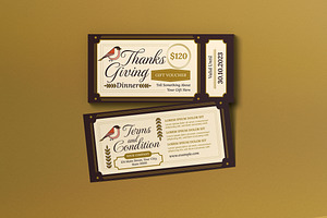 Art Deco Thanksgiving Dinner Voucher