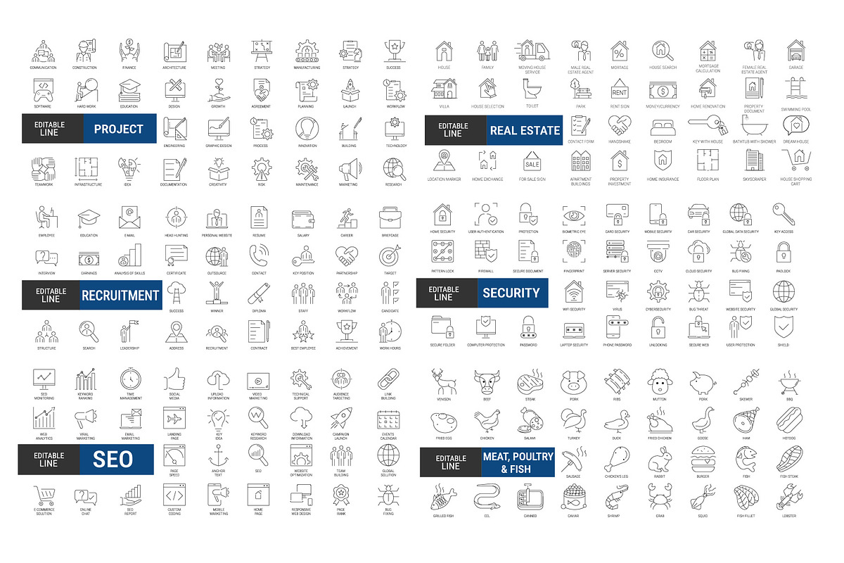 Ultimate bundle Icon set – 2,000+, an Outline Icon by Icons (Photo 5 of 9)