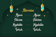 Hello Ramadhan - Arabic Display Font, a Font by Pixesia Studio (Thumbnail 12 of 15)