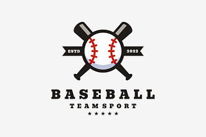 Vintage Retro Baseball Sport Logo