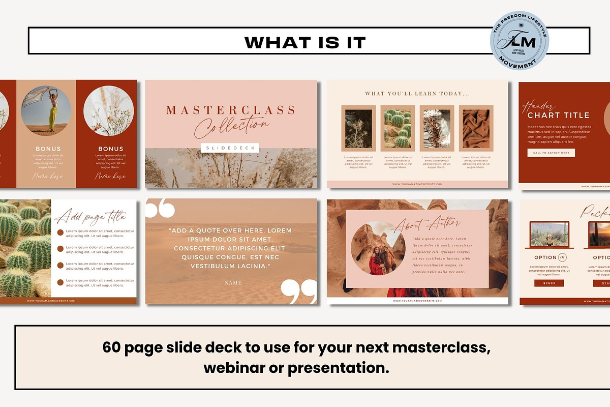 Masterclass Deck - Desert Boho, a Presentation Template by Freedom Business Shop (Photo 3 of 11)