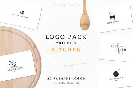 Logo Pack Volume 9. Kitchen, a Branding & Logo Template by Mint Air Studio