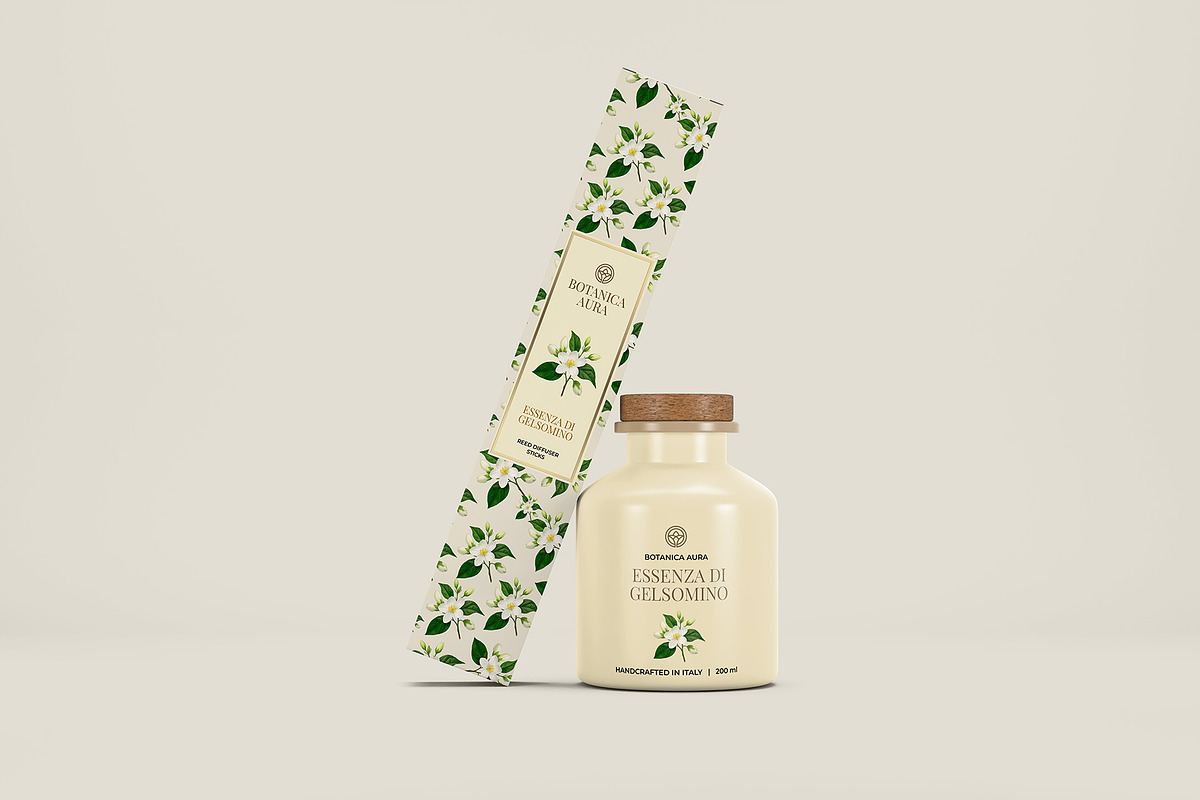 Reed Diffuser Bottle Package Mockup, a Packaging Mockup by Illusiongraphic (Photo 4 of 20)