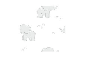 Cute Elephant Seamless Pattern