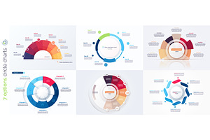 7 option infographic vector designs