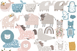 Boho Animals BONUS 125 Elements