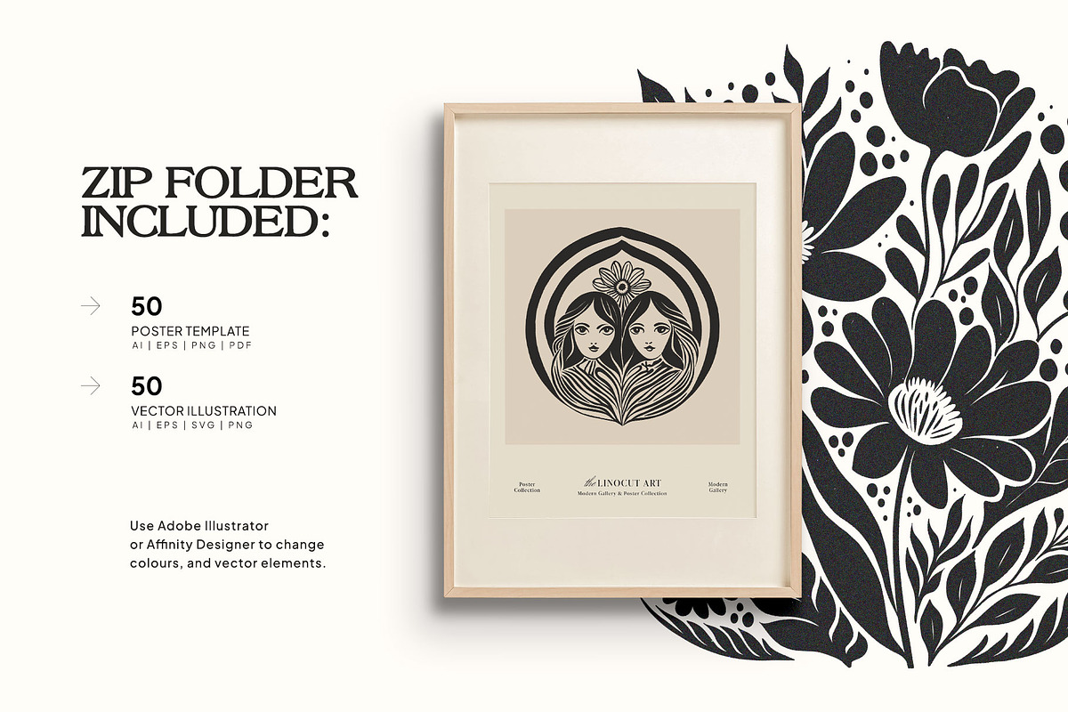Linocut | Poster Builder, an Object Graphic by KetteCreate (Photo 4 of 14)