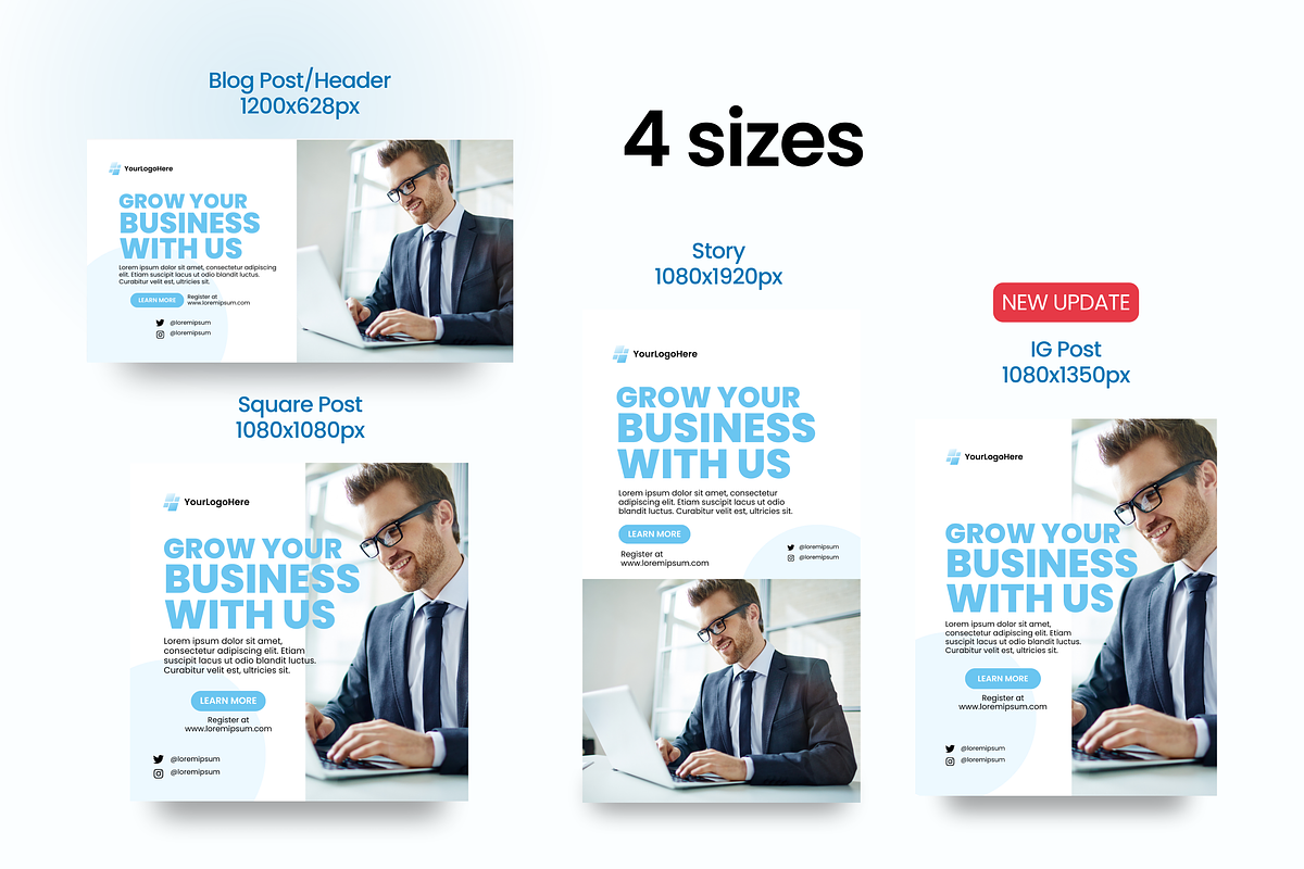 Social Media Post Canva Templates, a Social Media Template by Studio B | Canva Template (Photo 3 of 13)