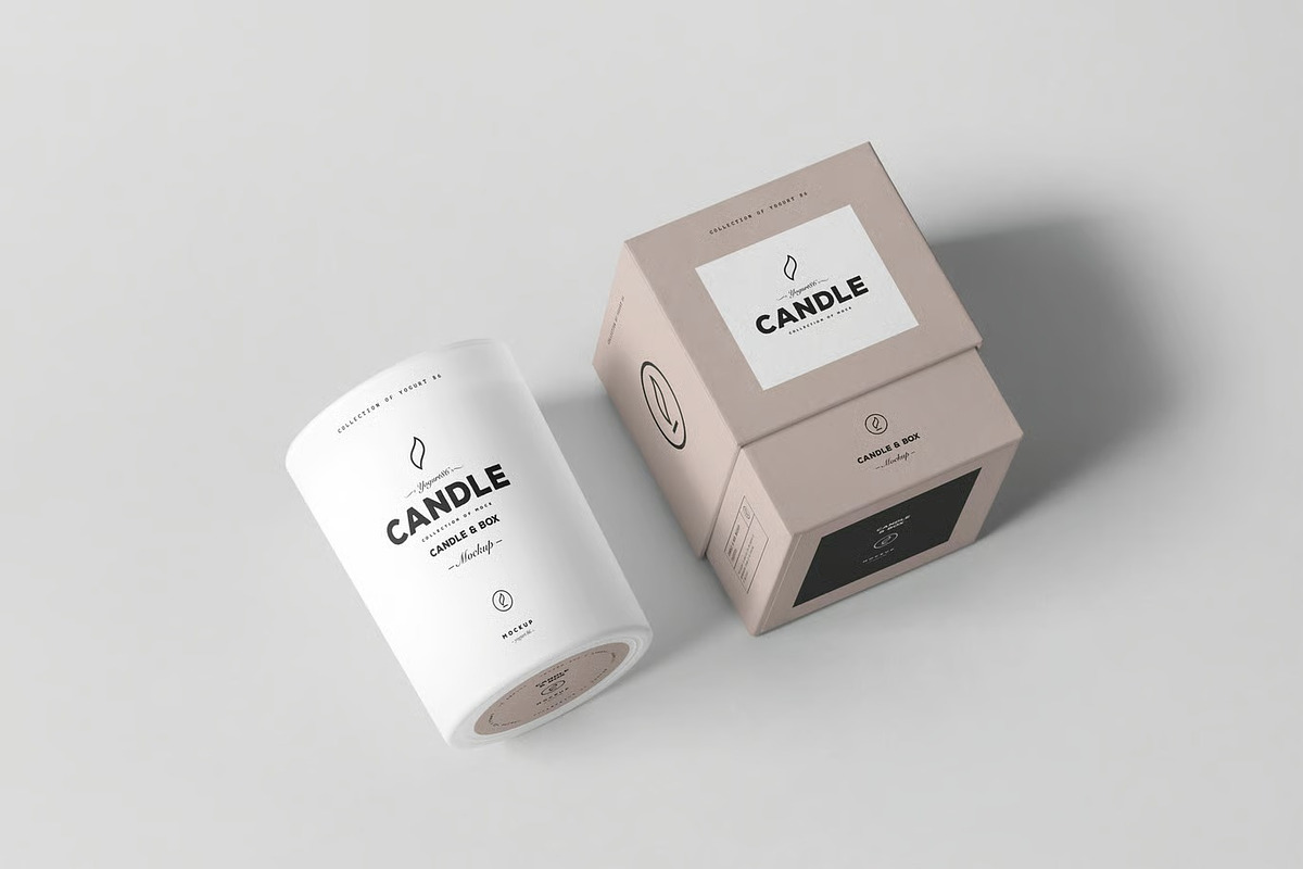 Candle & Box Mock-up, a Merchandise Mockup by zippypixelstudio (Photo 7 of 8)