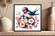 Spring Birds Sublimation Clipart, an Illustration by DreamCafeArt (Thumbnail 4 of 5)