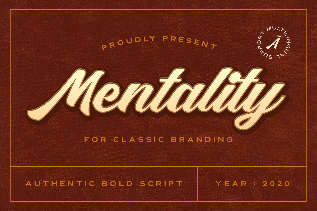 Mentality - Authentic Bold Script, a Script Font by Almarkhatype (Photo 1 of 10)