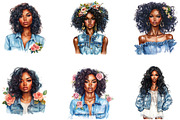 Fashion Black Girl with Denim, a Seasonal Illustration by Designking (Thumbnail 4 of 5)