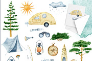 SALE. Watercolor Camping & Travel, an Illustration by Nebbia (Thumbnail 2 of 5)