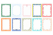 Coastal Stripe Frame PNG Bundle, a Work Illustration by Dream Creation (Thumbnail 2 of 4)