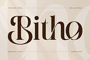 Bitho Luxury - Modern Logo Font, a Serif Font by Nirmana Visual (Thumbnail 1 of 11)